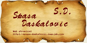 Spasa Daskalović vizit kartica